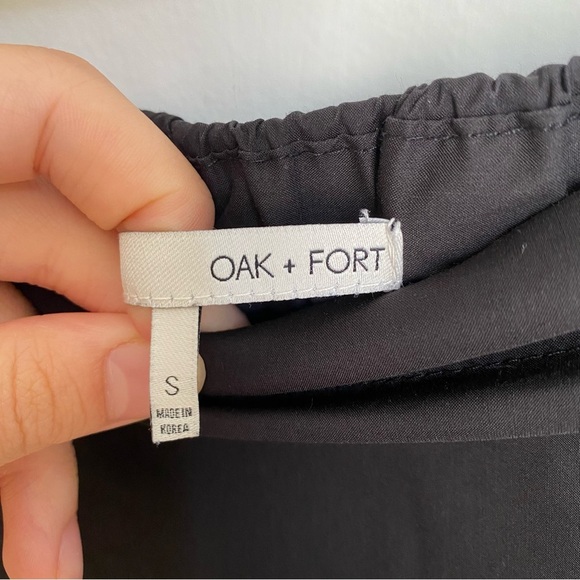 OAK + FORT off shoulder cotton blend top size S - Picture 2 of 3